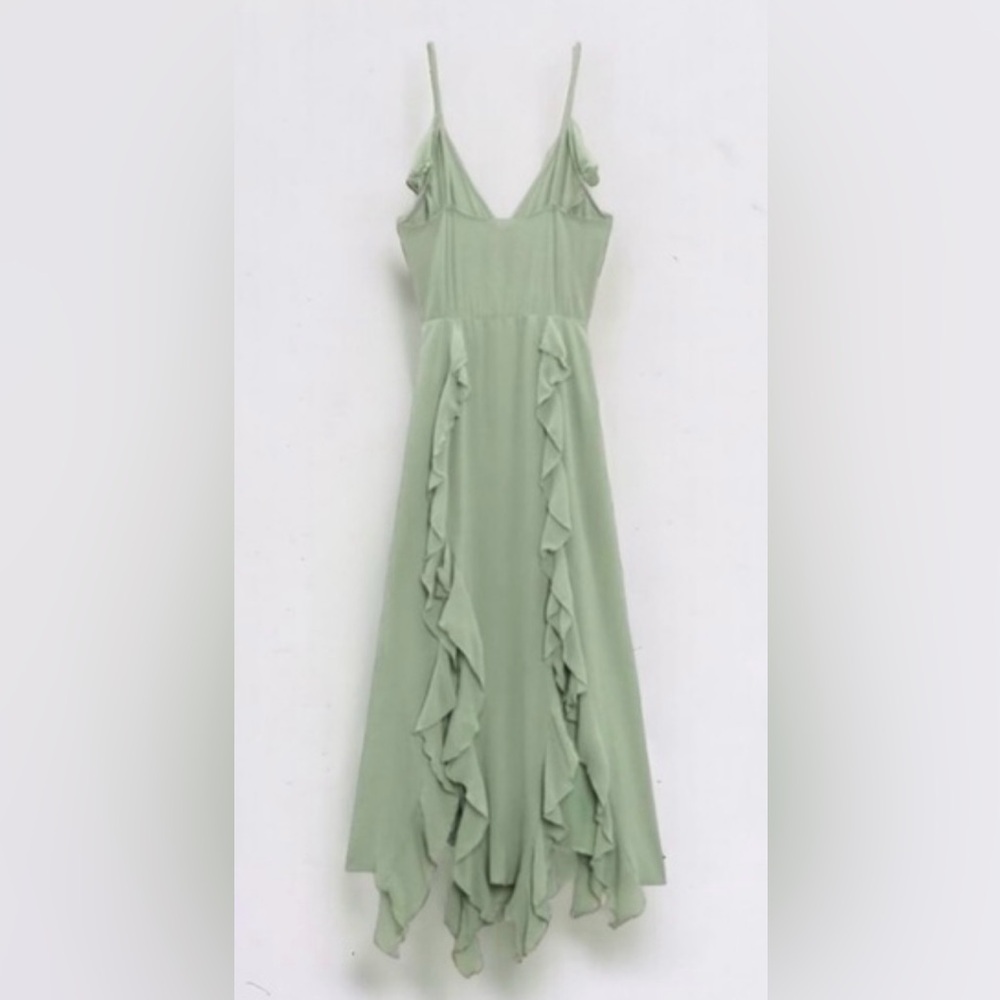 ZARA LONG RUFFLED DRESS - Picture 5 of 8